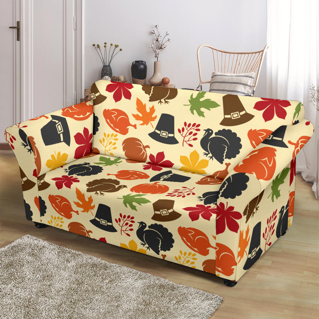 Thanksgiving Print Design LKS303 Loveseat Couch Slipcover