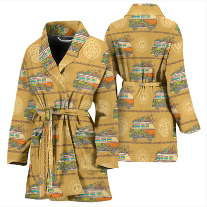 Hippie Van Print Design LKS304 Women Bathrobe