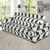 Black Cat Pattern Print Design 02 Sofa Slipcover