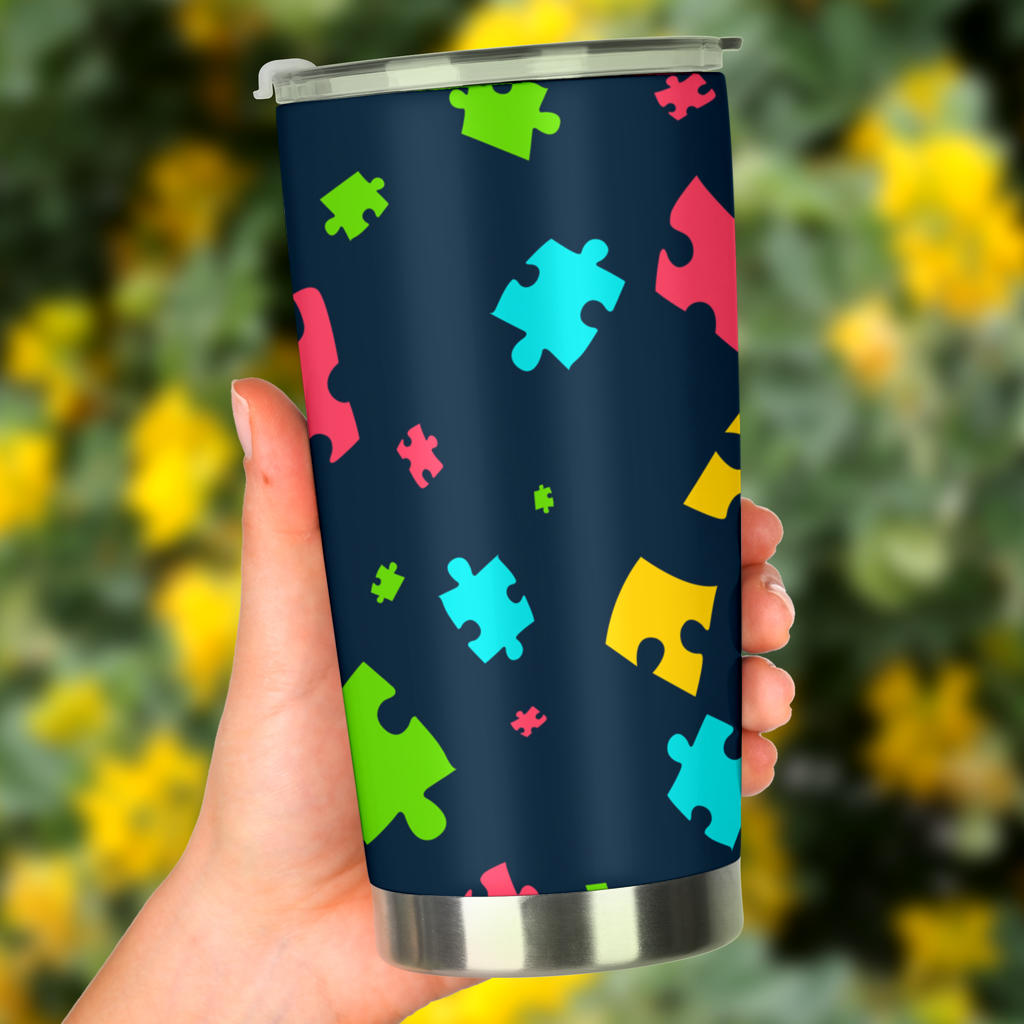 Autism Awareness Colorful Design Print Tumbler