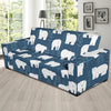 Polar Bear Pattern Print Design A01 Sofa Slipcover