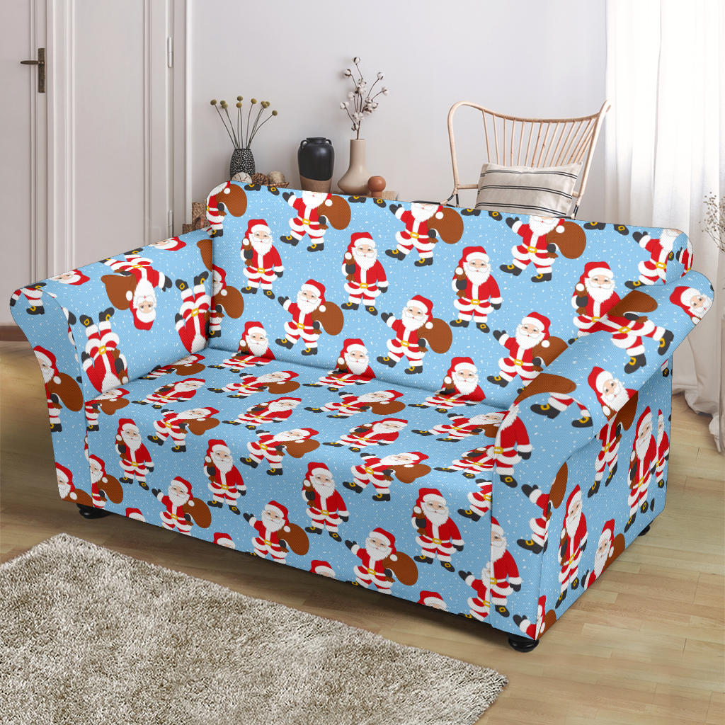 Santa Christmas Themed Print Design LKS305 Loveseat Couch Slipcover