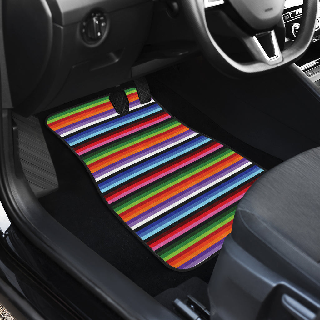 Serape Design Car Floor Mats Front Back