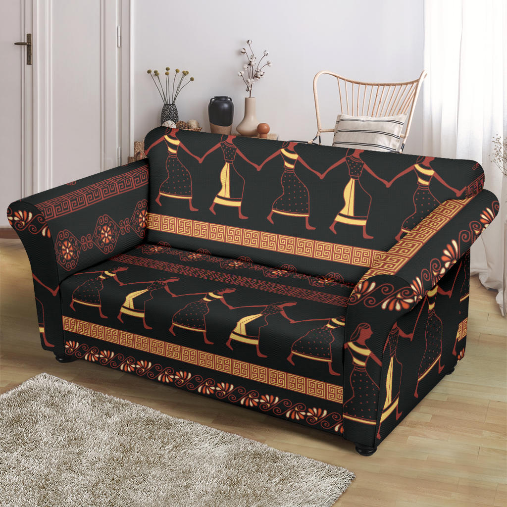Ancient Greek Human Print Design LKS306 Loveseat Couch Slipcover