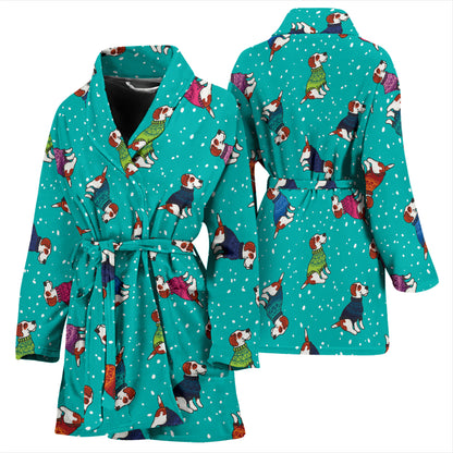 Russell Terriers Print Design LKS309 Women Bathrobe
