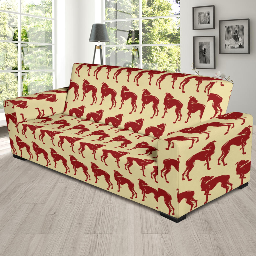 Whippets Print Design LKS301 Sofa Slipcover