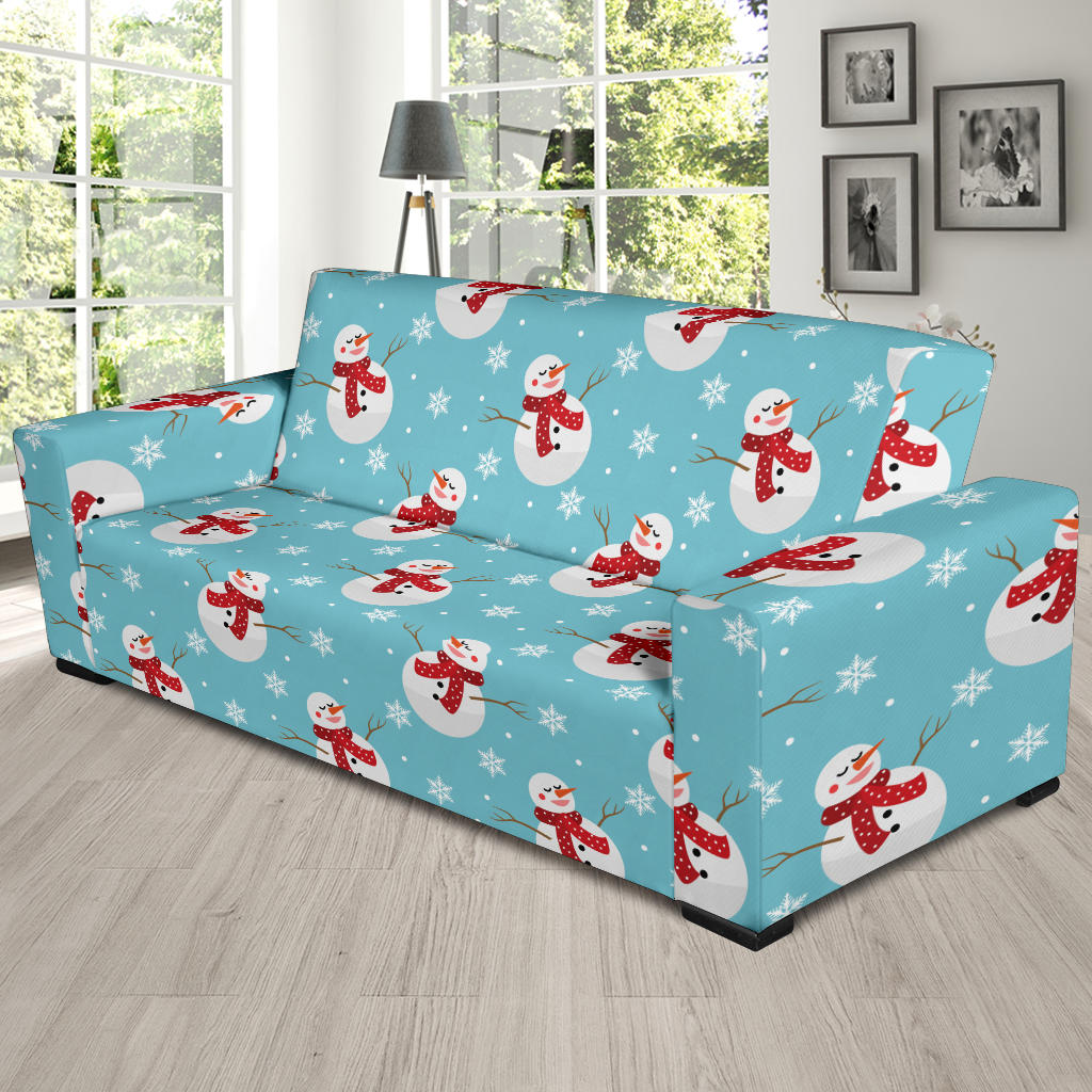 Snowman Print Design LKS304 Sofa Slipcover