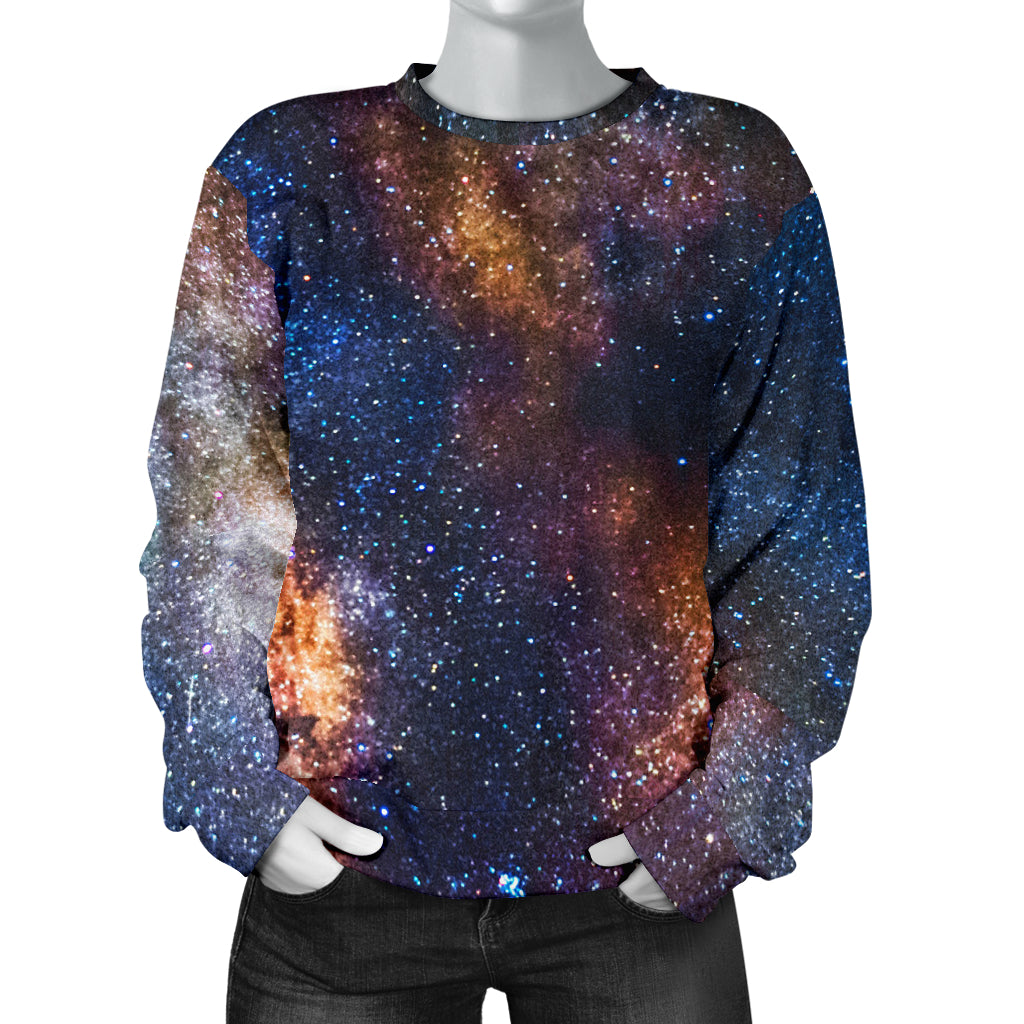 Celestial Milky way Galaxy Women Long Sleeve Sweatshirt