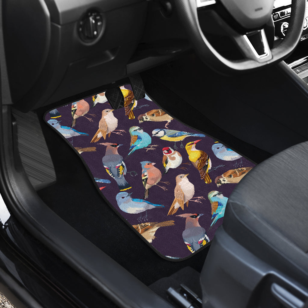 Bird Cute Print Pattern Car Floor Mats Front Back