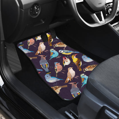 Bird Cute Print Pattern Car Floor Mats Front Back