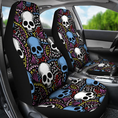 Skull Print Design LKS305 Car Seat Covers