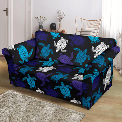 Sea Turtle Print Design LKS306 Loveseat Couch Slipcover