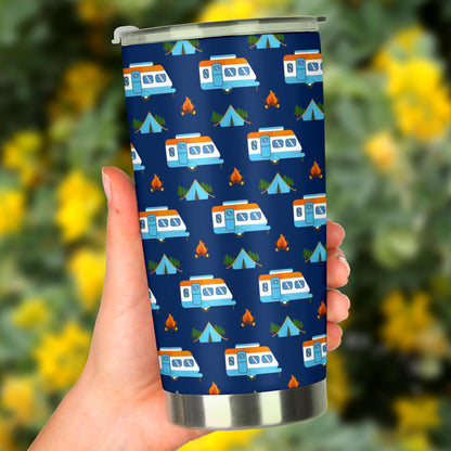 Camper Pattern Camping Themed No 3 Print Tumbler