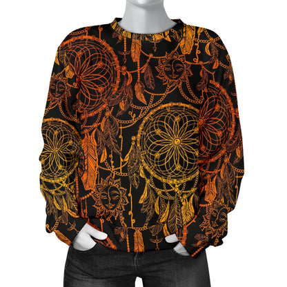 Dream catcher Sun and Moon Women Long Sleeve Sweatshirt