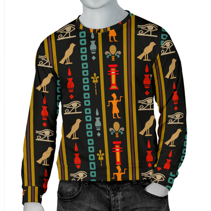 Eye of Horus Egypt Style Pattern Men Long Sleeve Sweatshirt