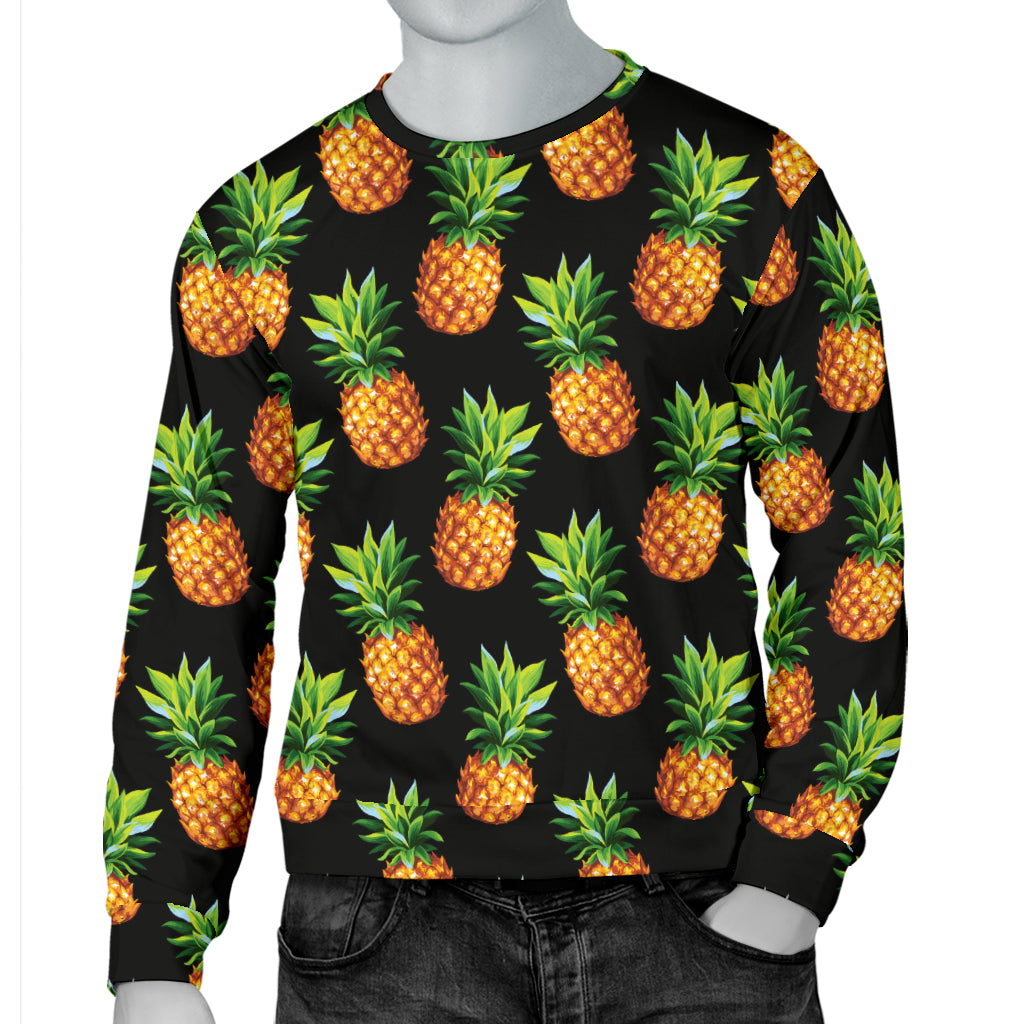 Pineapple Cute Print Design Pattern Men Long Sleeve Sweatshirt