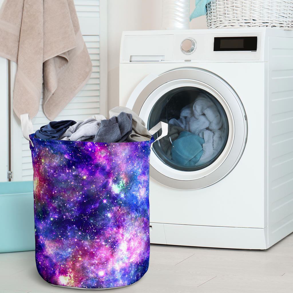 Galaxy Night Stardust Space Print  Laundry Basket