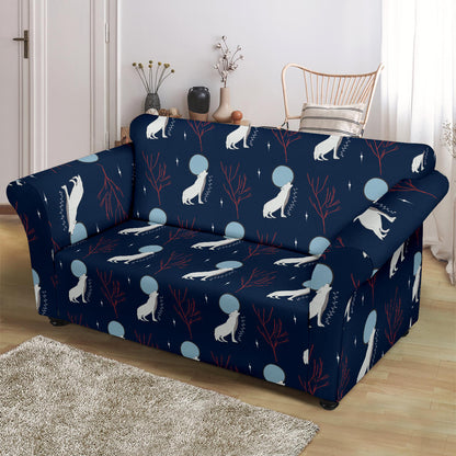 Wolf Moon Print Design LKS304 Loveseat Couch Slipcover