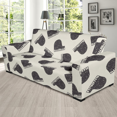 Piano Pattern Print Design 04 Sofa Slipcover