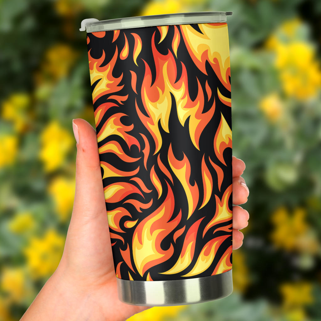 Flame Fire Design Pattern Tumbler