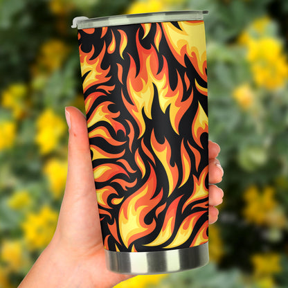 Flame Fire Design Pattern Tumbler