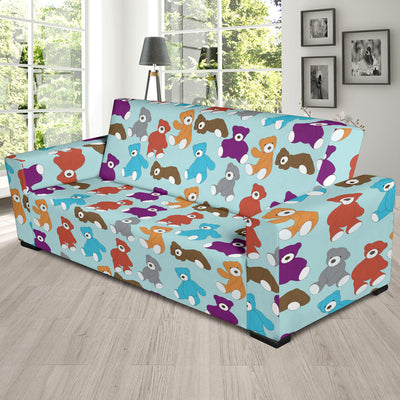 Bear Cute Pattern Print Design 03 Sofa Slipcover