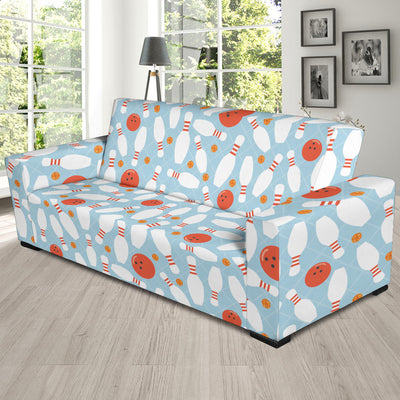 Bowling Pattern Print Design 09 Sofa Slipcover