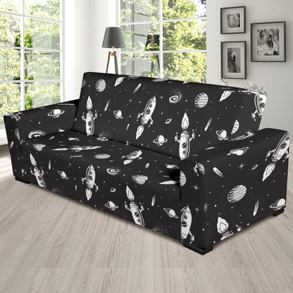 Space Rocket Print Design LKS303 Sofa Slipcover