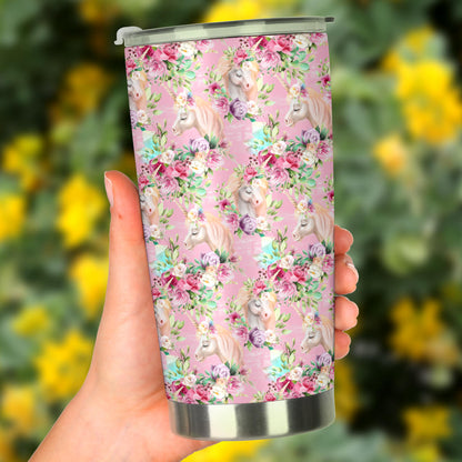 Unicorn Princess with Rose Tumbler