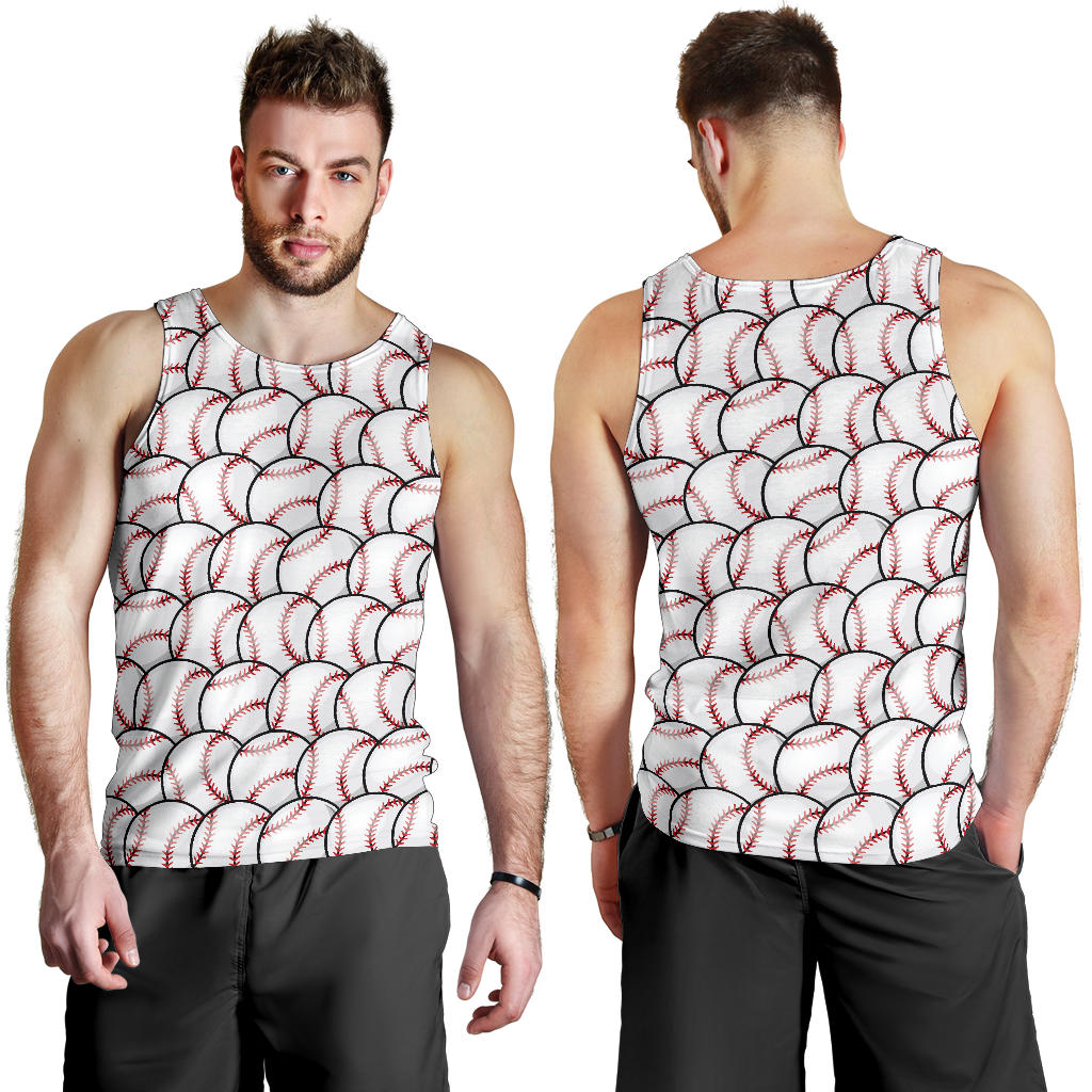 Baseball Pattern Men Tank Top
