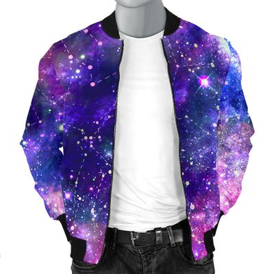 Galaxy Night Stardust Space Print  Men Bomber Jacket