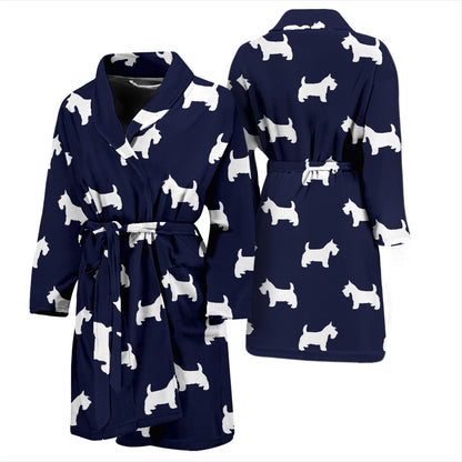 Scottish Terriers Print Design LKS3019 Men Bathrobe