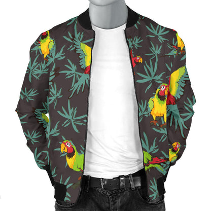 Parrot Themed Print Men Bomber Jacket