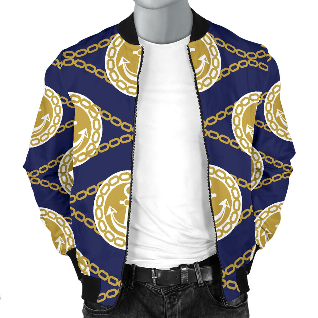 Anchor Luxury Pattern Men Bomber Jacket