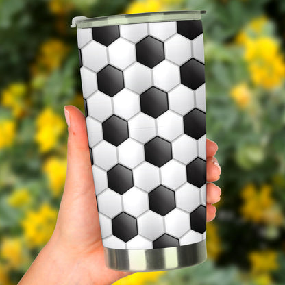 Soccer Ball Texture Print Pattern Tumbler
