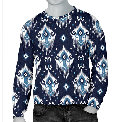 Ethnic Ornament Print Pattern Men Long Sleeve Sweatshirt
