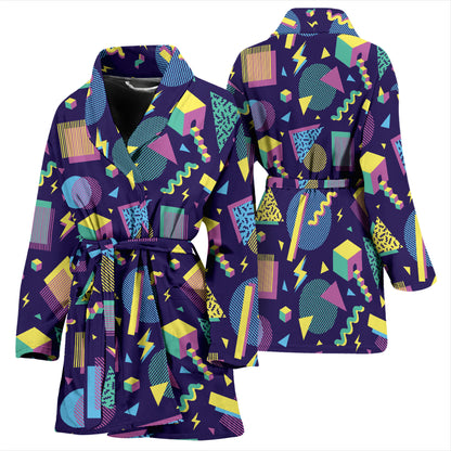 Geometric Print Design LKS401 Women Bathrobe
