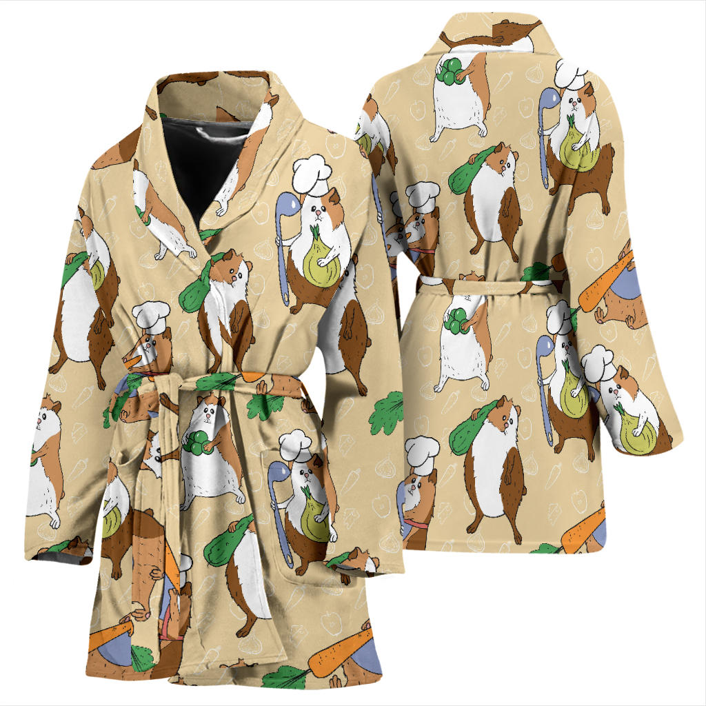 Guinea Pig Pattern Print Design 03 Women Bathrobe
