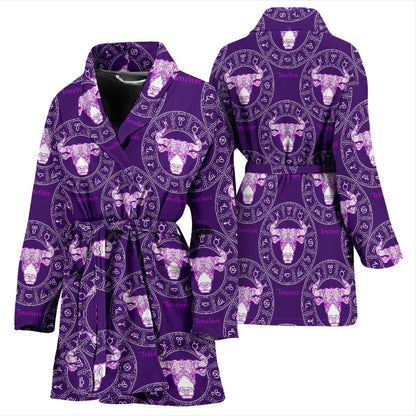 Taurus Print Design LKS303 Women Bathrobe