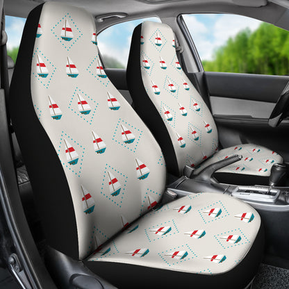Sailboat Print Design LKS301 Car Seat Covers