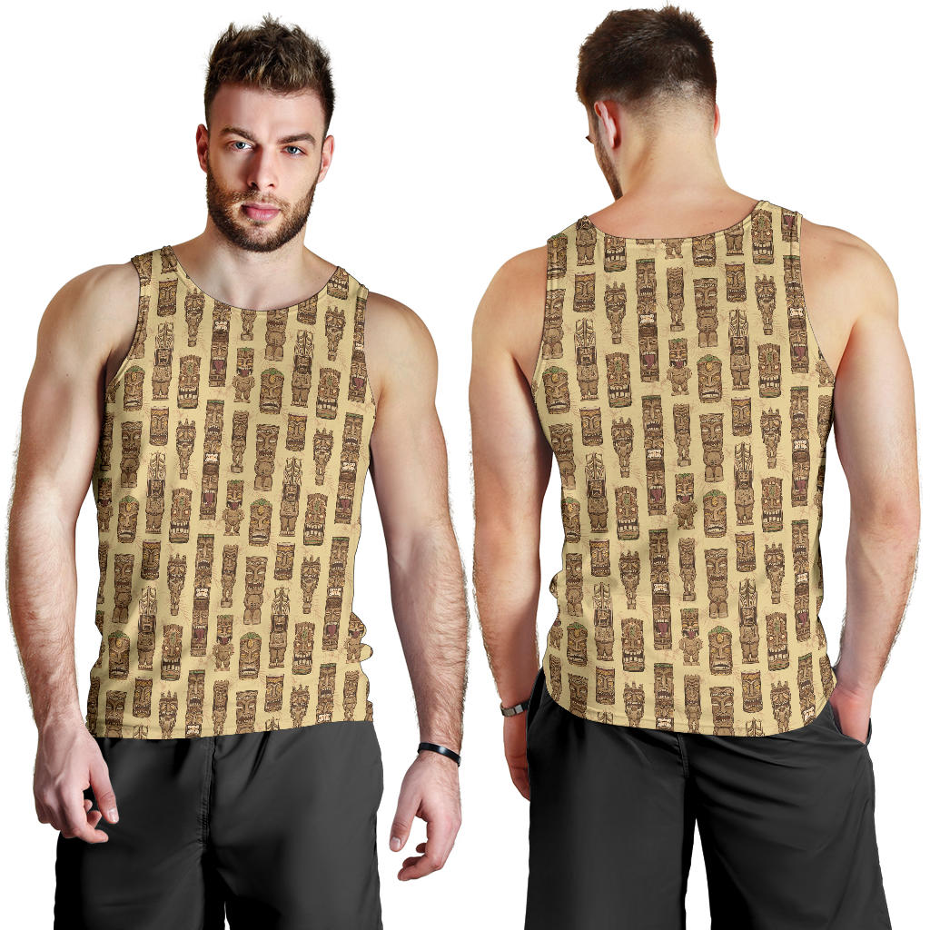 Totem Tiki Style Themed Design Men Tank Top