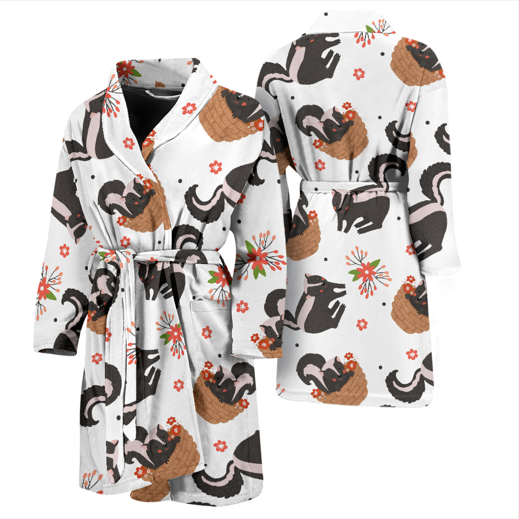Skunk Print Design LKS304 Men Bathrobe
