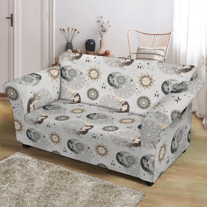 Sun Moon Print Design LKS302 Loveseat Couch Slipcover