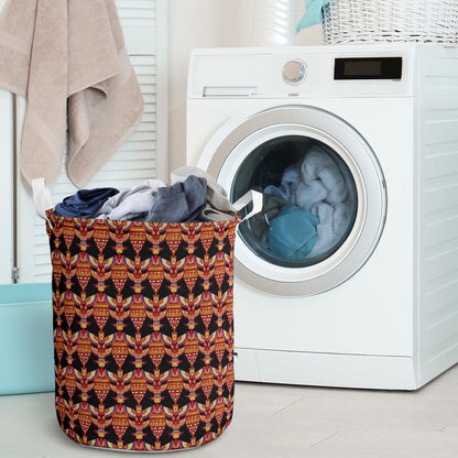 Totem Pole Print Laundry Basket