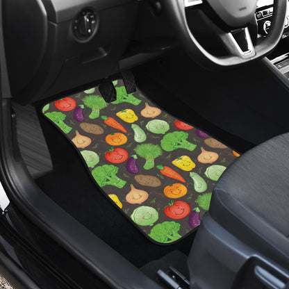 Vegan Funny Themed Design Print Car Floor Mats Front Back