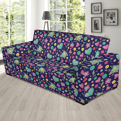 Crochet Pattern Print Design 02 Sofa Slipcover