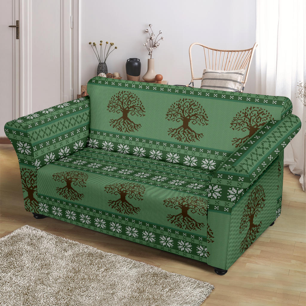 Tree Of Life Knit Style Print Design LKS301 Loveseat Couch Slipcover