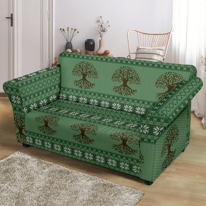 Tree Of Life Knit Style Print Design LKS301 Loveseat Couch Slipcover