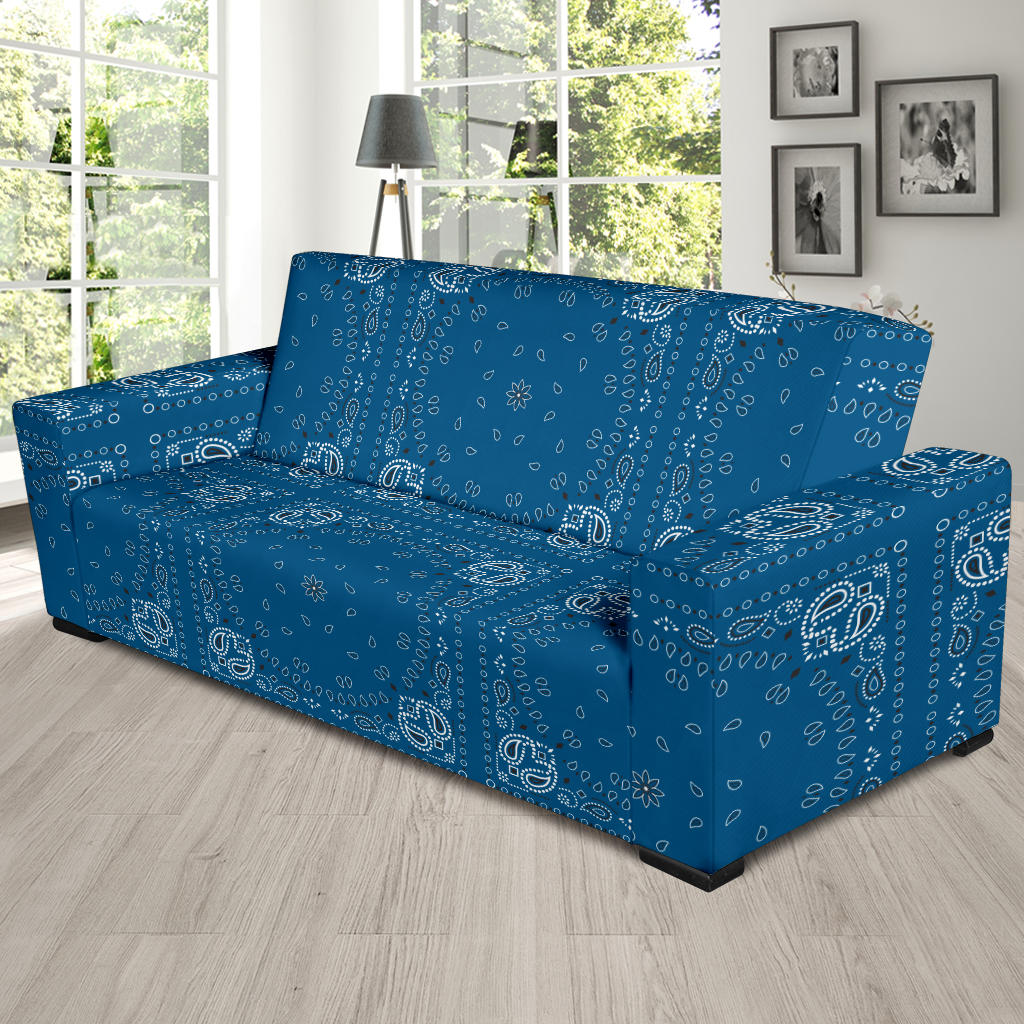 Bandana Blue Print Design LKS301 Sofa Slipcover