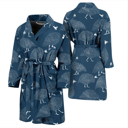 Guinea Fowl Print Design LKS401 Men Bathrobe